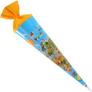 Goldbuch školní taška světová mapa 70 cm kulatá s oranžovým vlněným uzávěrem