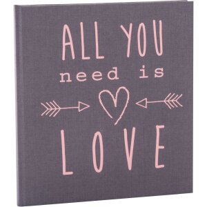 Goldbuch svatební deník All you need is love šedý 23x25 cm 44 stran
