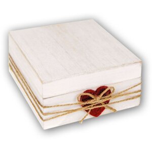 ZEP Luana Kiste 12x12x6 cm Holzkiste mit Dekoherz und...