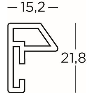 Plastový rám Steel Style 30x45 cm zlatý