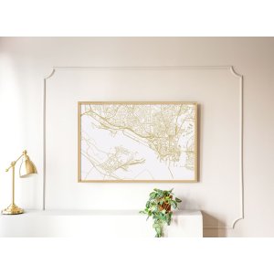 Plastový rám Walther Steel Style 50x70 cm zlatý s paspulkou 40x60 cm