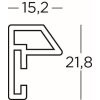 Plastový rám Walther Steel Style s paspulkou