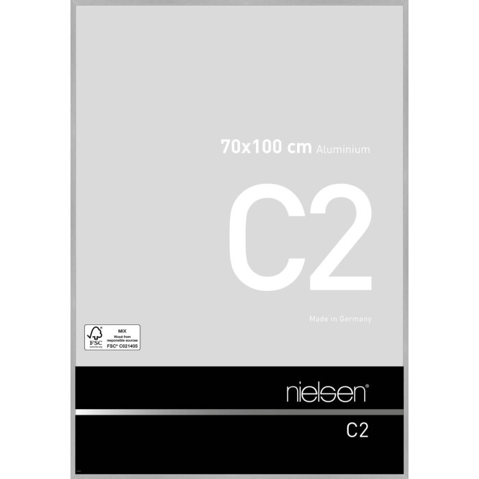 Nielsen hliníkový rám C2 struktura stříbrná matná 70x100 cm
