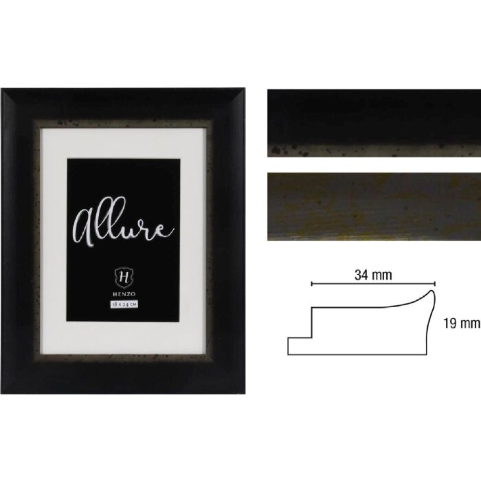 Henzo Dřevěný rám Allure široký 34 mm pro svislé i vodorovné zavěšení