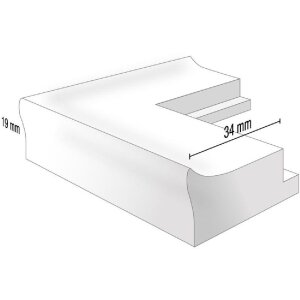 Henzo Dřevěný rám Allure široký 34 mm pro svislé i vodorovné zavěšení