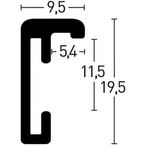 Nielsen hliníkový rám Classic structure ořech 60x84 cm DIN A1