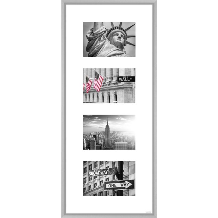 Nielsen hliníkový rám Gallery Junior stříbrný 4 fotografie 10x15 cm (25x60 cm)