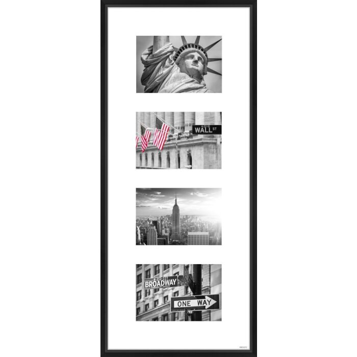 Nielsen hliníkový rám Gallery Junior černý 4 fotografie 10x15 cm (25x60 cm)