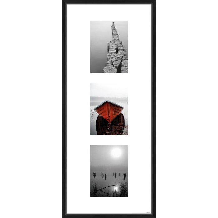 Hliníkový rám Gallery Junior černý 3 fotografie 13x18 cm