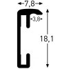 Nielsen Hliníkový obrazový rám Accent 70x100 cm Stříbrný