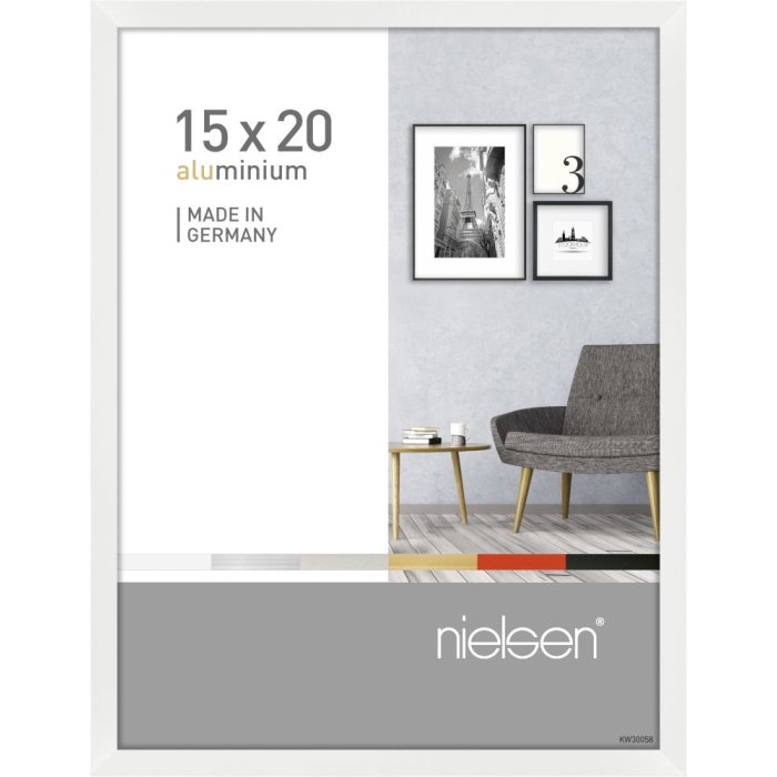 Nielsen hliníkový rám Pixel 15x20 cm bílý lesklý