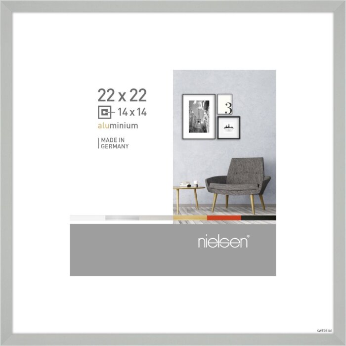 Nielsen hliníkový rám Pixel 22x22 cm stříbrný matný