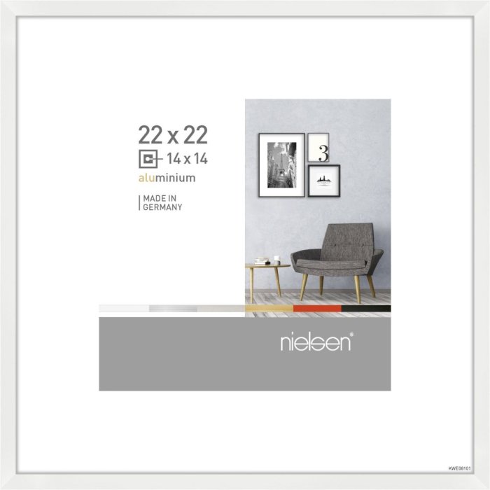 Nielsen hliníkový rám Pixel 22x22 cm bílý lesklý