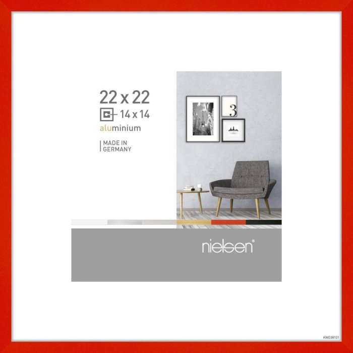 Nielsen hliníkový rám Pixel 22x22 cm tornádo červená