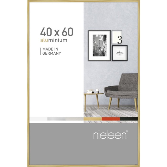 Nielsen hliníkový rám Pixel 40x60 cm zlatý lesklý