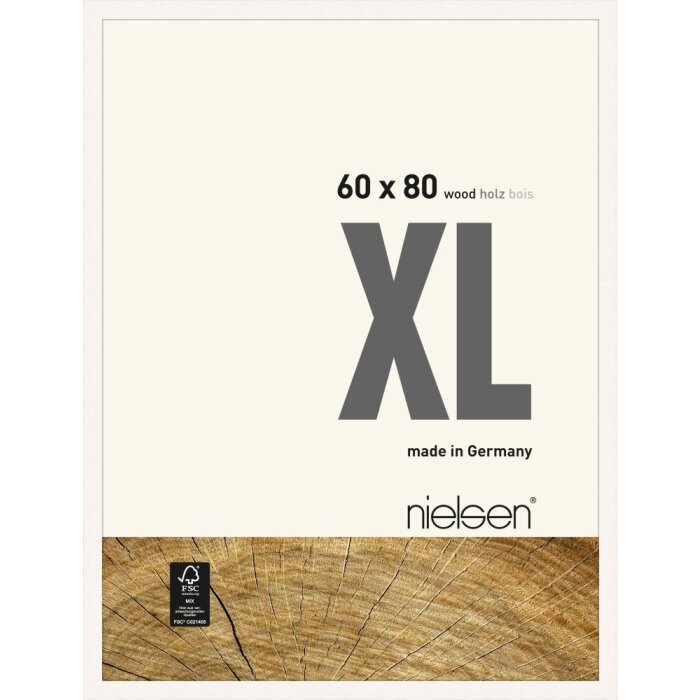 Dřevěný rám Nielsen XL 60x80 cm bílý neprůhledný