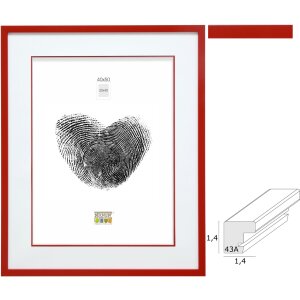 Deknudt S43AK4 dřevěný rám červený s...