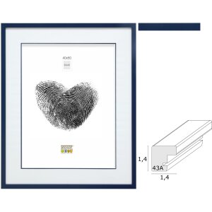 Deknudt Dřevěný rámeček na fotografie modrý s dvojitým pásikem 15x20–40x50 cm