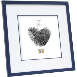 Deknudt Dřevěný rámeček na fotografie modrý s dvojitým pásikem 15x20–40x50 cm