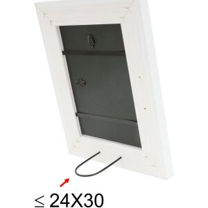 Deknudt Bílý dřevěný fotorámeček 4,4 cm pro černobílé portréty 13x18–50x70 cm