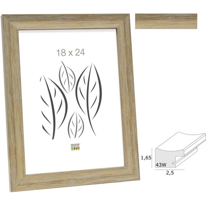Deknudt S43WF obrazový rám dub barevný plast 9x13 až 40x60 cm