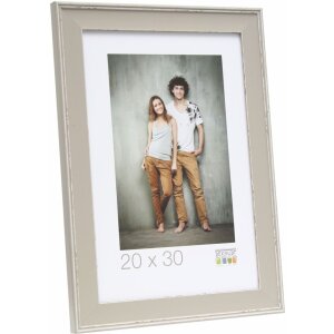 Dřevěný rám na obraz šedý S45LF7, rustikální s úzkou hranou