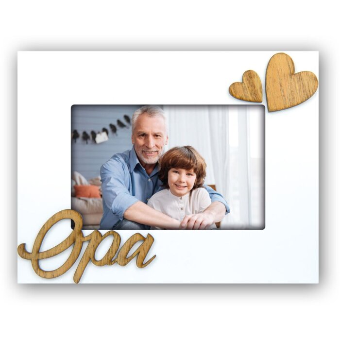 ZEP Dřevěný fotorámeček grandpa 10x15 cm bílý
