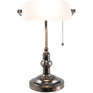 Stolní lampa bílá Clayre & Eef 5LL-5100W - 27x23x42 cm E27 - Max. 1x 60Watt bílá