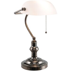 Stolní lampa bílá Clayre & Eef 5LL-5100W - 27x23x42 cm E27 - Max. 1x 60Watt bílá