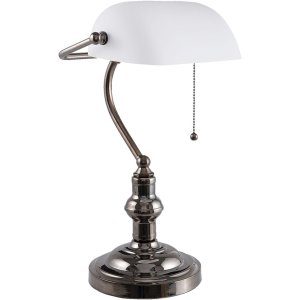 Stolní lampa bílá Clayre & Eef 5LL-5100W - 27x23x42 cm E27 - Max. 1x 60Watt bílá