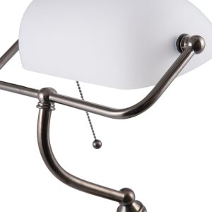 Stolní lampa bílá Clayre & Eef 5LL-5100W - 27x23x42 cm E27 - Max. 1x 60Watt bílá
