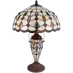 Stolní lampa Tiffany Clayre & Eef 5LL-5182 - Ø 40x60 cm E27- Max.2x60 W - E14 - Max.1x15W multi