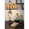 Stolní lampa Tiffany Clayre & Eef 5LL-5182 - Ø 40x60 cm E27- Max.2x60 W - E14 - Max.1x15W multi