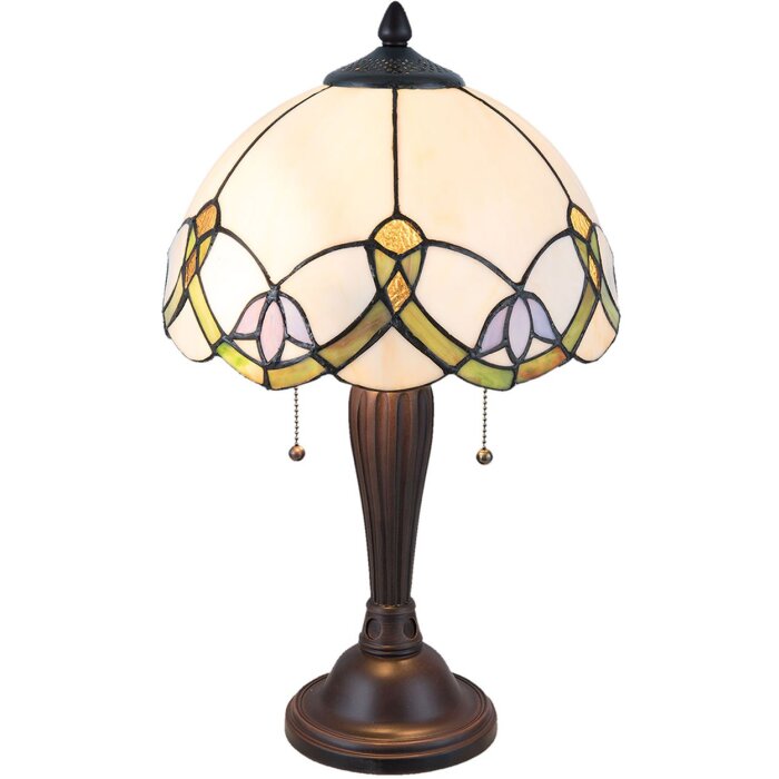 Stolní lampa Tiffany Clayre & Eef 5LL-5918 - Ø 30x50 cm - E27-max 2x40W multi
