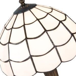 Stolní lampa Tiffany Clayre & Eef 5LL-5936 - Ø 25x43 cm - E27-max 1x40W bílá