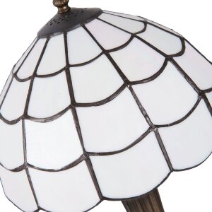 Stolní lampa Tiffany Clayre & Eef 5LL-5936 - Ø 25x43 cm - E27-max 1x40W bílá