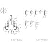 Lustr Clayre & Eef 5LL-CR12 - 90-150 x Ø 75 cm 8x E14-40w multi