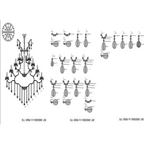 Lustr Clayre & Eef 5LL-CR56 - 200-270 x Ø170...