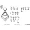 Lustr Clayre & Eef 5LL-CR56 - 200-270 x Ø170 cm 60xE14 transparentní