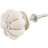 Dveřní klika Clayre & Eef 63934 - Ø 4x3,5 cm krémová