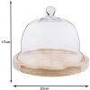 Skleněný zvon Clayre & Eef 6GL2223 - Ø 23x17 cm transparentní