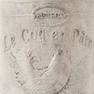 Clayre & Eef Trotinový koš 26x30x46 cm vybledlý bílý