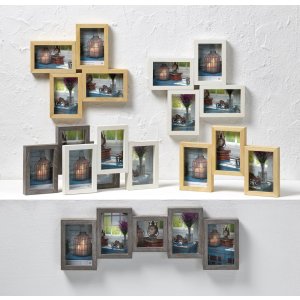 Galerijní rám Rustic 3 fotografie 10x15 cm přírodní