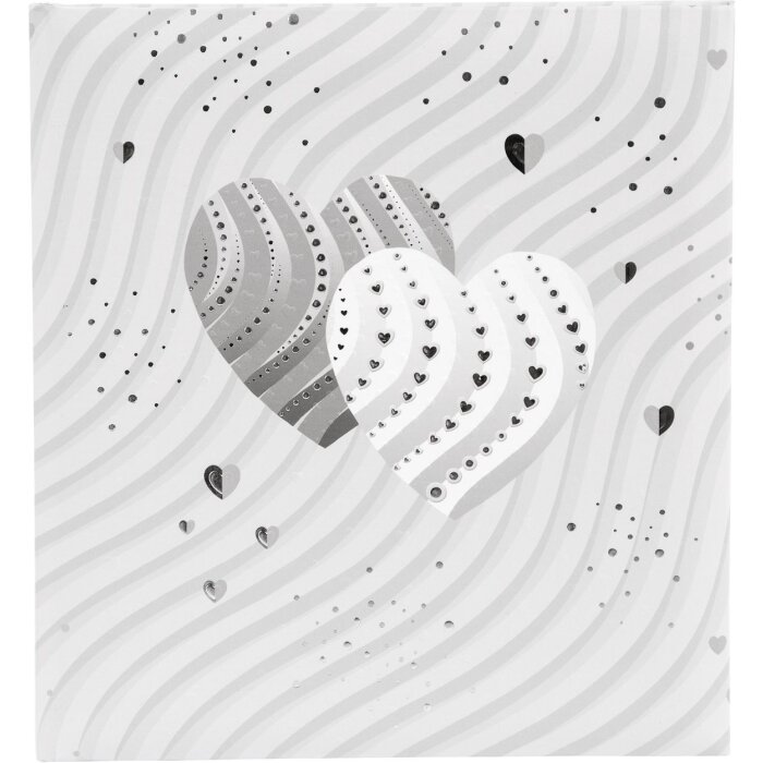 Goldbuch svatební diář Silver Hearts 23x25cm 44 stran stříbrná ražba