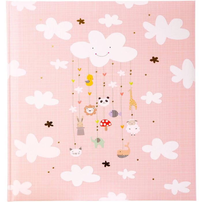 Goldbuch Baby Album Mobile Girl 30x31 cm Růžové stříbrná ražba 60 bílých stran