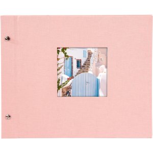 Goldbuch album se šroubovacím uzávěrem Bella Vista rosé 30x25 cm 40 černých stran