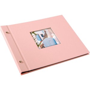 Goldbuch album se šroubovacím uzávěrem Bella Vista rosé 30x25 cm 40 černých stran