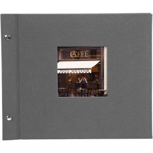 Goldbuch album se šroubovacím uzávěrem Bella Vista šedé 30x25 cm 40 černých stran