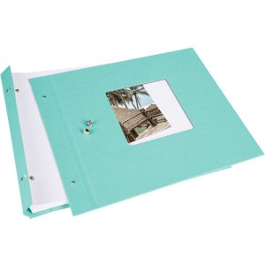 Goldbuch album se šroubovacím uzávěrem Bella Vista aqua 30x25 cm 40 bílých stran