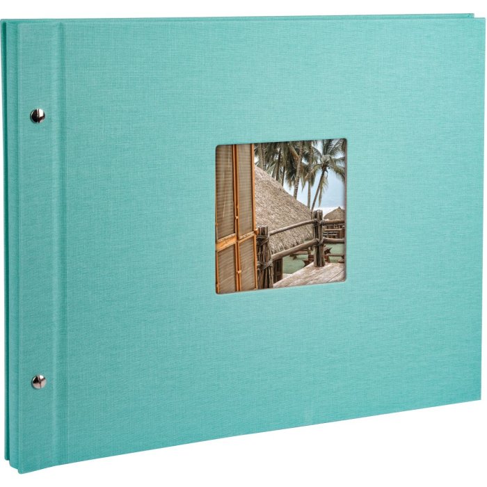 Goldbuch album se šroubovacím uzávěrem Bella Vista aqua 39x31 cm 40 bílých stran